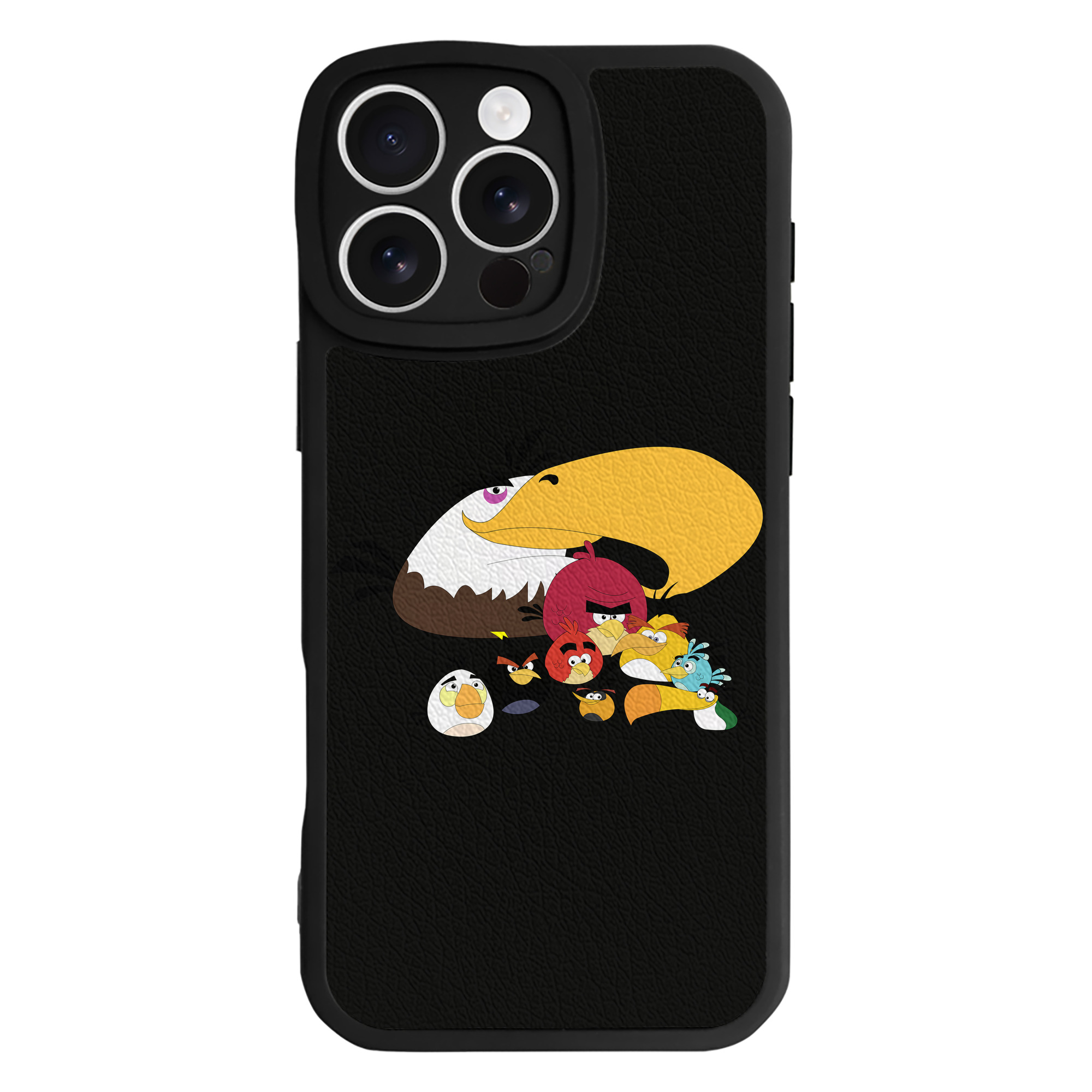 （画像用） Angry Birds アングリーバード 【iPhone 16シリーズ対応】シリコンスマホケース（レザー調） 材質：シリコン